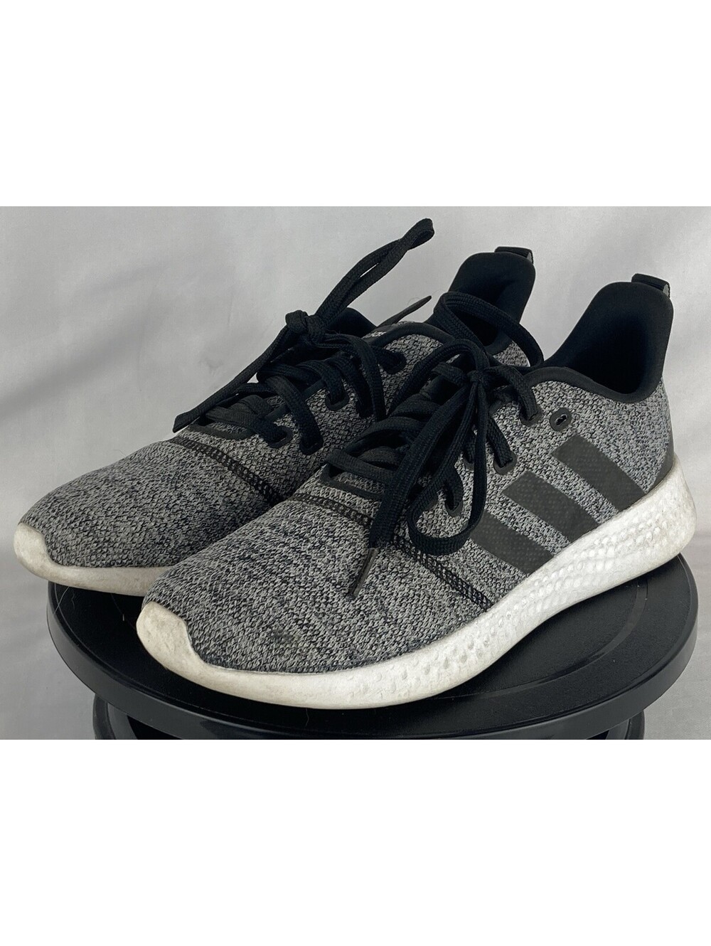 Women’s Size 9 Adidas Puremotion Cloudfoam Running Shoes Gray Black Knit Sneaker